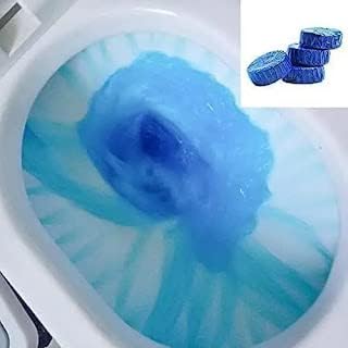 JHBK Automatic Flush Toilet Bowl Cleaner Tablets, Bathroom Toilet Tank Cleaner, Powerful Cleaning Ball Toilet Blue Deep Clean Bubbles, Mild Lemon Scent, Long-Lasting Fresh Air Pack of 10 4