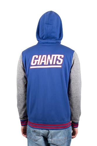Ultra Game NFL Men's Ultimate Full Zip Varsity Hoodie Sweatshirt Jacket3