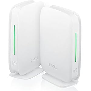 Multy M1 WiFi 6 AX1800 WLAN Mesh-System von Zyxel für den gesamten häuslichen Bereich. Router und Satellit, kompatibel zu Alexa – Zweierpack [WSM20]