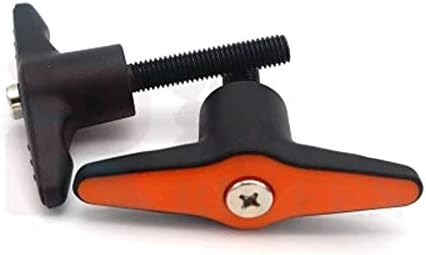 Ochoos 1Pcs M8 T Type Adjustable Position Lock Handle Plastic Steel One Word Hand Screw Bolt Length 15mm-40mm - (Dimensions: M8x15mm (1pcs))
