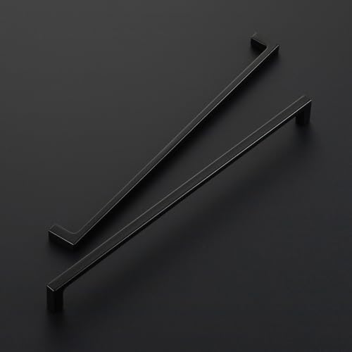 Image of Ravinte Matte Black Square & Solid Cabinet Handles,12-3 /5 Inch,10 Pack