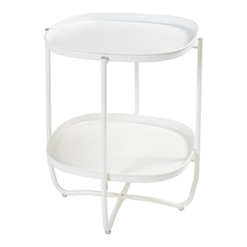 Table d'appoint extérieur blanche en.casa pour optimiser l'espace balcon - 5