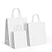 GSSUSA 5"x3"x8"&8"x4.75"x10"&10"x5"x13"- Halulu White Kraft Paper Bags, Shopping, Mechandise, Party, Gift Bags - 50Pcs Each Size