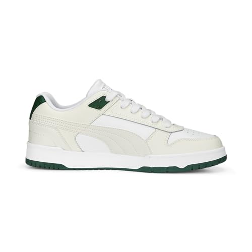Image of PUMA Men's Rbd Game Low Track Shoe, 11 UK, Puma White Vapor Gray Vine Puma Gold, 7.5 us