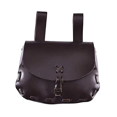 Harilla Retro-Gürteltasche aus PU-, mittelalterliche Restaurierung, e Vintage-Taillen-Geldbörse für Reisen, Ausstellung, Cosplay, Frauen, Schwarz
