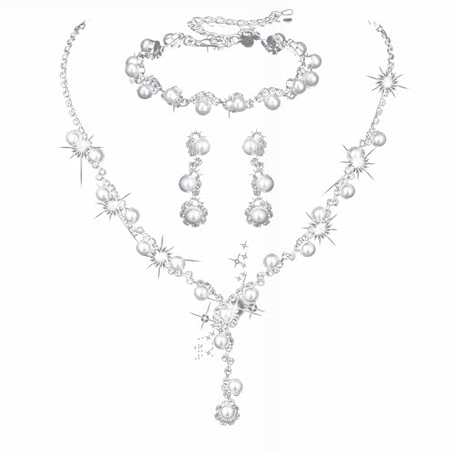 Confezione Elegante: Questa parure di gioielli arriva confezionata elegantemente, pronta da indossare o da presentare come pensiero prezioso. La combinazione di perle e cristalli la rende una scelta apprezzata dalle donne di tutte le età.