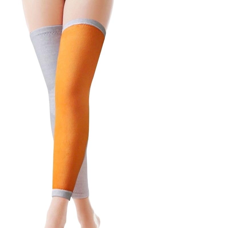 Winter Fleece Warm Knee Pads for Men Women Anti Slip Leg Guards
