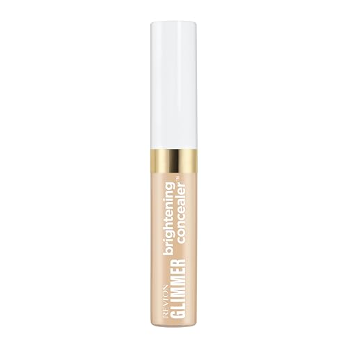 REVLON Glimmer Brightening Concealer – Corrector Líquido Iluminador, con Cafeína, Vitamina C y Esteviósido, Fórmula Ultraligera, Acabado Natural hasta 24H, Tono 125, 9ml