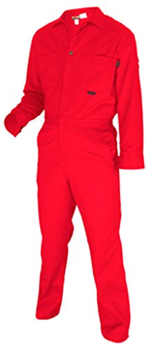 MCR Safety CC1R60T Contractor Flame Resistant Coveralls, Size 60 Tall, Chest 60-Inch, Waist 60-Inch, Inseam 32-Inch, Red