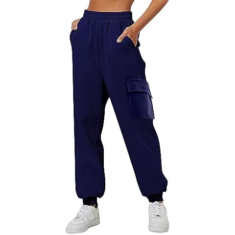 Women's Joggers with Pockets and Elastic Waist Cover