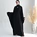 Women Muslim Abaya Dress 1Piece Bat Sleeve Islamic Maxi Robe Fashion Jilbab for Women Eid Kaftan Muslim Robe