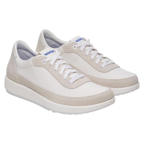 Birkenstock Womens Honnef Mesh Suede TEX (Antique White/White, US Footwear Size System, Adult, Women, Numeric, Narrow, 10)4