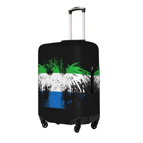 Travel Luggage Cover Sierra Leone Flag Fashion Washable Baggage Suitcase Protector Fit For Luggage Medium2