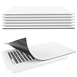 Strong Magnetic Floor Vent Covers Thick Magnet for Standard Air Registers - for RV, Home HVAC, AC and Furnace Vents, 5.5 inch X 12 inch, 6 Pack, Pure White