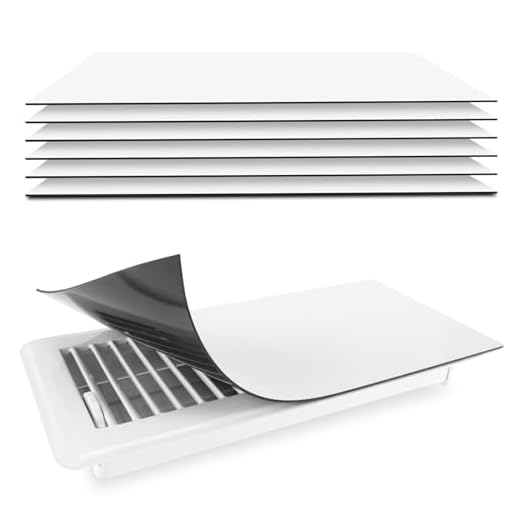 Zipcase 6 Pack Strong Magnetic Floor Vent Covers Thick Magnet for Standard Air Registers - for RV, Home HVAC, AC and Furnace Vents, 5.5 inch X 12 inch, 6 Pack, Pure White