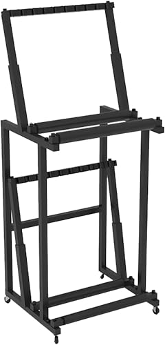 Chariot de raquette de badminton sur roulettes grand support de tennis