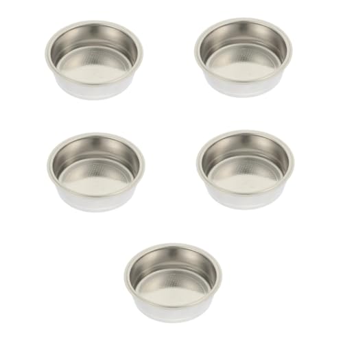 Housoutil 5pcs Coffee Filter Basket for Espresso Machines Durable Stainless Steel Filtration for Coffee Reusable Design for Home and Professional Use