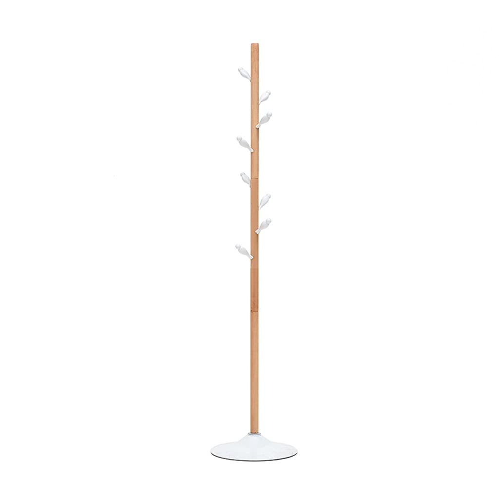 Coat rack home floor-standing coat rack modern tree-shaped creative bird tree bud hook bedroom living room corridor vertical coat rack coat rack (A)