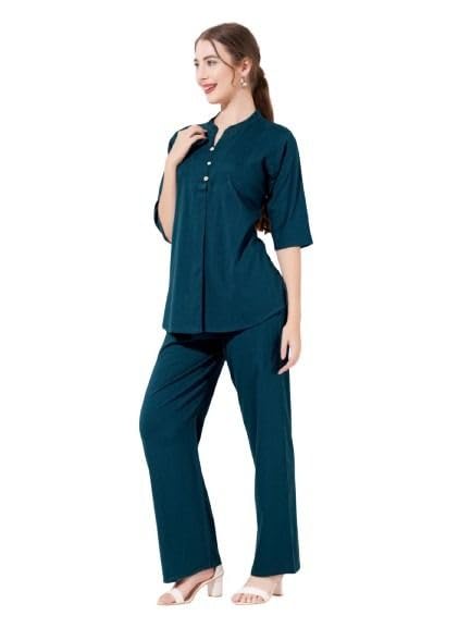 arela Women Sofiya Linen Coord Set with Comfort, Elegant Two Piece Outfit for Women, Stylish Casual Wear for Office, Travel, Summer Fashion and Daily Styling-picture-19