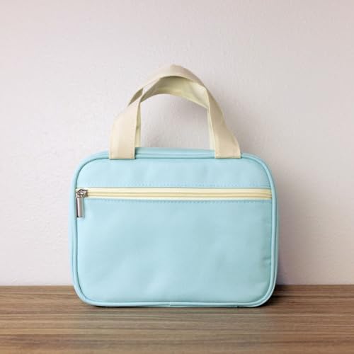 LDS Quad or Triple & Bible Scripture Carrying Case - Light Blue with Handles and Zipper Pouches Bag Tote3