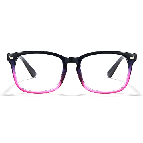 Image of Cyxus Blue Light Glasses Men Women Reduce Eye Strain UV400 Protection 8082 | Eye Protection,Classic Sqaure Frame,Ideal for Computer Screen Office Work Daily Wear