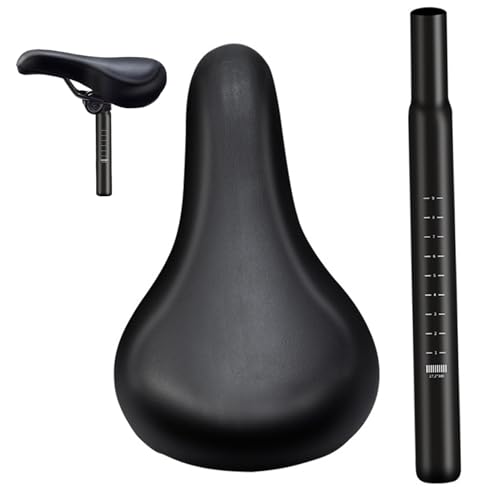 Ligeinsrk Kids Bike Saddle, Waterproof Child Bike Seat with Seat Post for Balance Biking Riding Cycling, for Kids