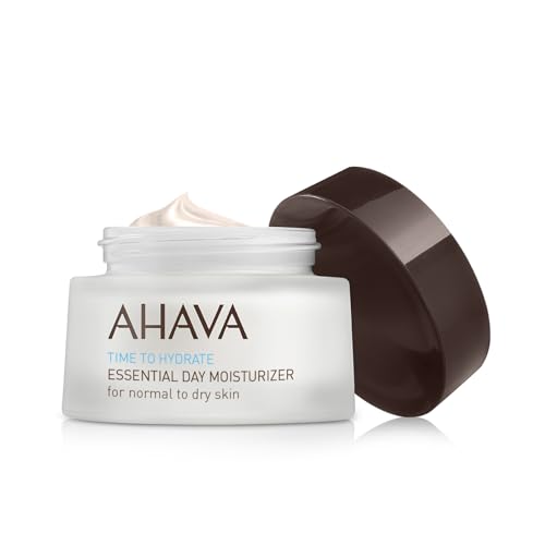 AHAVA Essential Day Moisturizer, Normal to Dry Skin - Essential Daily Hydrating Facial & Neck Cream, Anti-Aging & Smoothing Effect, Enriched with Osmoter, Aloe Vera, Allantoin & Vitamin E, 1.7 Fl.Oz