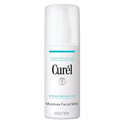 CurÃ©l Moisture Facial Milk Moisturizer, Cleansing Milk for Face, Daily Face Cream for Dry, Sensitive Skin, pH Balanced, Unscented Advanced Ceramide Care Face Cream without Drying Alcohols, 4 Ounces