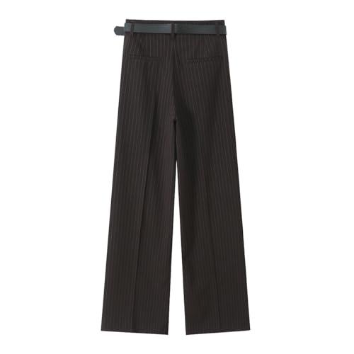 Womens Double Pleated Pants Wide Leg Dress Pants High Waist Trendy Trousers2