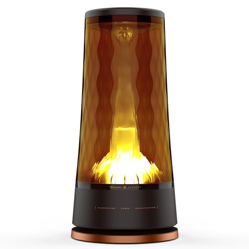 Vornado LUCERNA 2 Alchemy Ultrasonic Humidifier with Ambient Light, 1 Gallon Capacity, 24 Hour Runtime, Modern Luxury Design, Auto Shut-Off, Amber, Whole Room