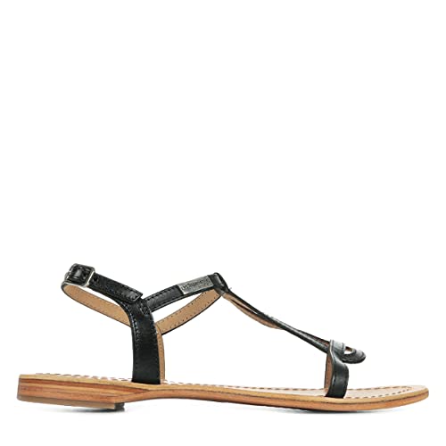 Les Tropeziennes par M. Belarbi Femme HAMESS Chaussures Ville Sandale, Noir, 38