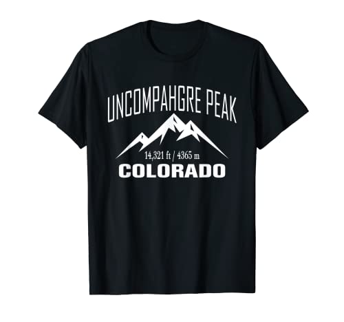 UNCOMPAHGRE PEAK COLORADO Climbing Summit Club Regalo al aire libre Camiseta