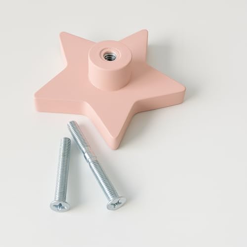 Miniatura 4 de Greca Pomo Infantil Estrella. Acabado Lacado. Medida: 6 6 Cms. Tirador Estrella. Ideal Para Decoración Infantil. Rosa