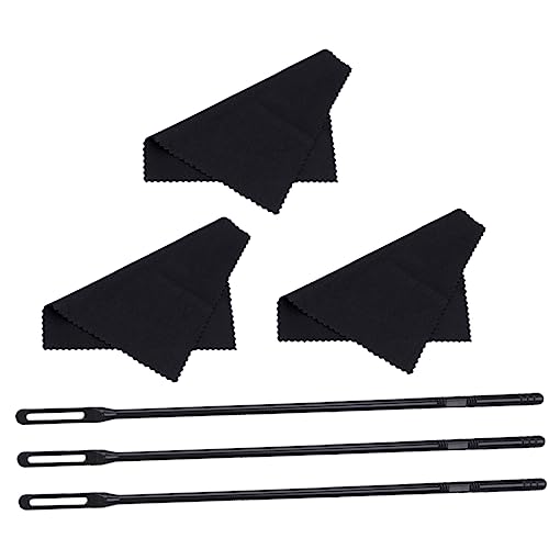 Abaodam Flute Cleaning Kit 1 Set Flute Stick Cleaning Cloth for Flute Saxophone Clarinet Easy to Cle