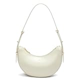 Keyli Shoulder Bag for Women Waterproof Leather Crescent Crossbody Bags for Girl Fashionable Casual Hobo Purses Designer polene Bags Soft Cute Shoulder Purse with Adjustable Strap Khaki