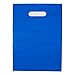 Blue Plastic Merchandise Bags with Handles for Retail, Party Favors (Medium, 100 Pack)