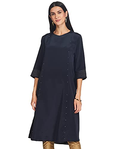 Image of W for Woman Women's Cotton Solid Regular Kurta