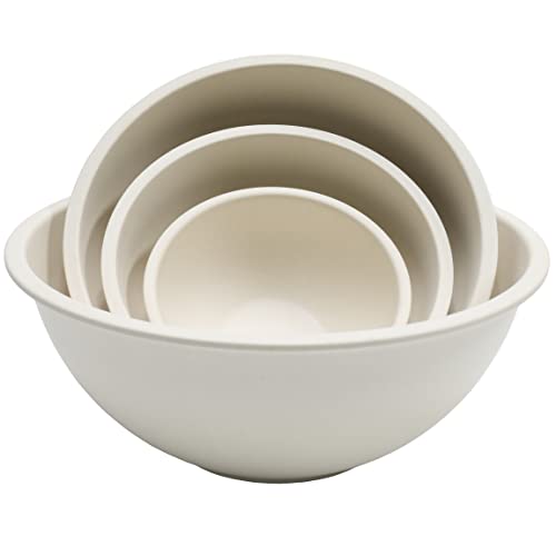 Chef Craft Eco Bamboo Fiber Mixing Bowl Set, 4 Piece, Natural #TOP21
