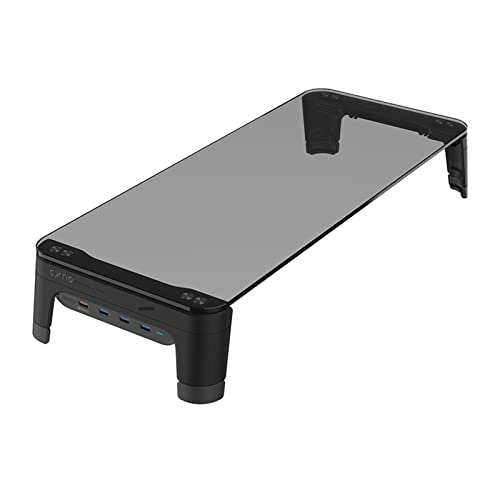 Soporte de monitor para portátil de escritorio elevador antideslizante y concentrador USB 3.0