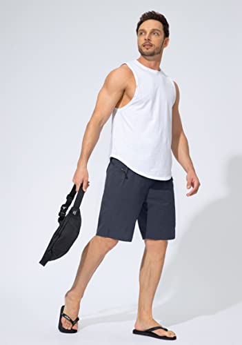 Image of Men's Swim Trunks Quick Dry Board Shorts with Zipper Pockets Beach Shorts Bathing Suits for Men - No Mesh Liner
