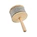 Wooden Cabasa, Professiona Steel Ball Hand Cranked Toy Portable Children Teaching Musical Instrument for Adults or Kids Classroom Band (Large Kabasa)