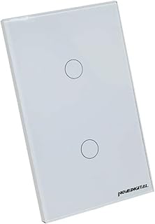 Novadigital Interruptor Touch Led 2 Botões RF433Mhz Wi-fi Smart Home Google Home Alexa Automação Residencial Original
