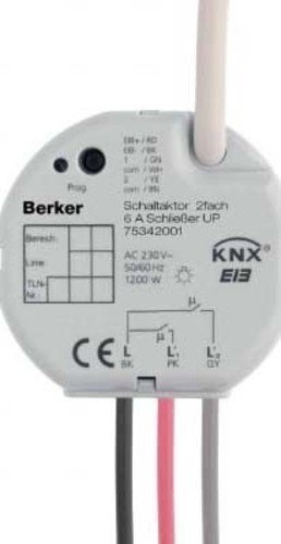 Berker Schaltaktor 2f.lgr 75342001 6A INSTABUS KNX/EIB Bussystem-Schaltaktor 4011334283843