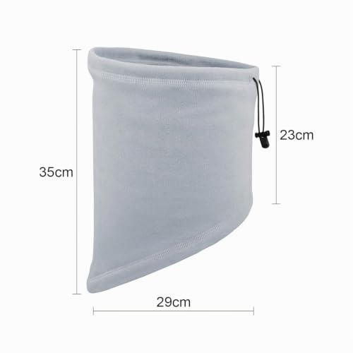 JEEZAO Cache Cou Chaude Écharpe,Femme Homme Hiver Multifonction Tube Écharpe Coupe-Vent Bandeau pour Ski Moto Cyclisme (gris) – vue 2