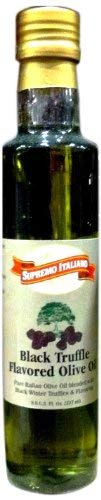 Supremo Italiano Aceite de oliva con sabor a trufa negra, 8 onzas (paquete de 2)