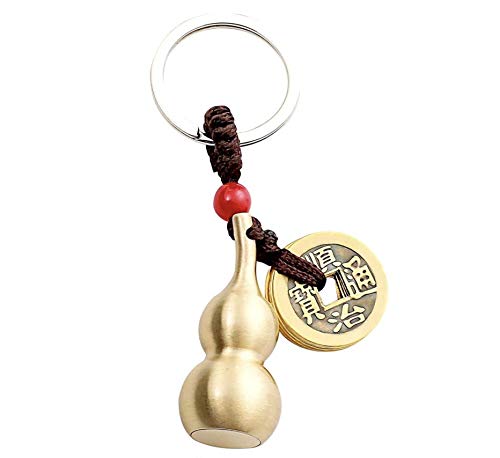 Feng Shui Wu Lou Key Chain for Longevity Travel Safely Wealth Porsperity Success and Good Luck with Blessing Paper
