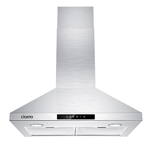 CIARRA Range Hood 30 inch 760m3/h Ductless Stove Hood Vent for Kitchen