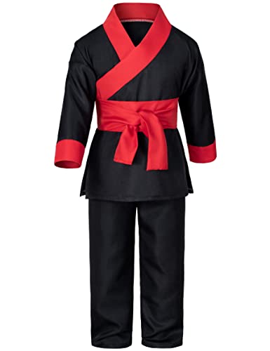 Disfraz completo de guerrero samurai para niños miniatura 7