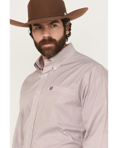 Cinch Men's Pink Tencel Long Sleeve Button Shirt2