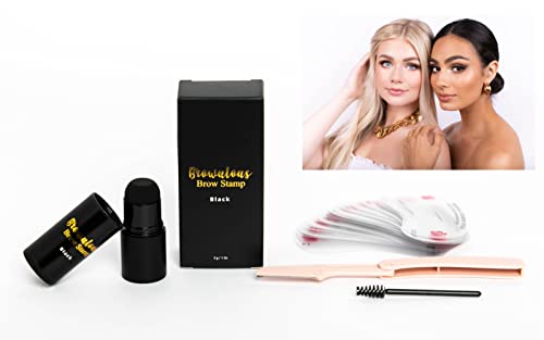Browulous Eyebrow Stamp Stencil Kit, Waterproof and Long Lasting, Reusable Top Quality Eyebrow Stencils, Women's eyebrow